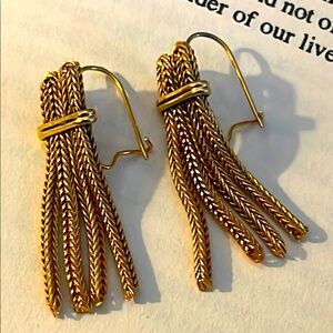 Gold Plated Tassel Earrings